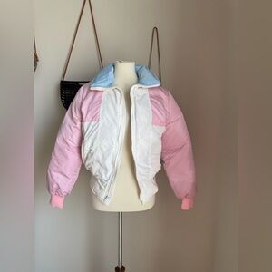 Vintage 80s Colorado Classics Pink Puffer Ski Coat, Size Medium